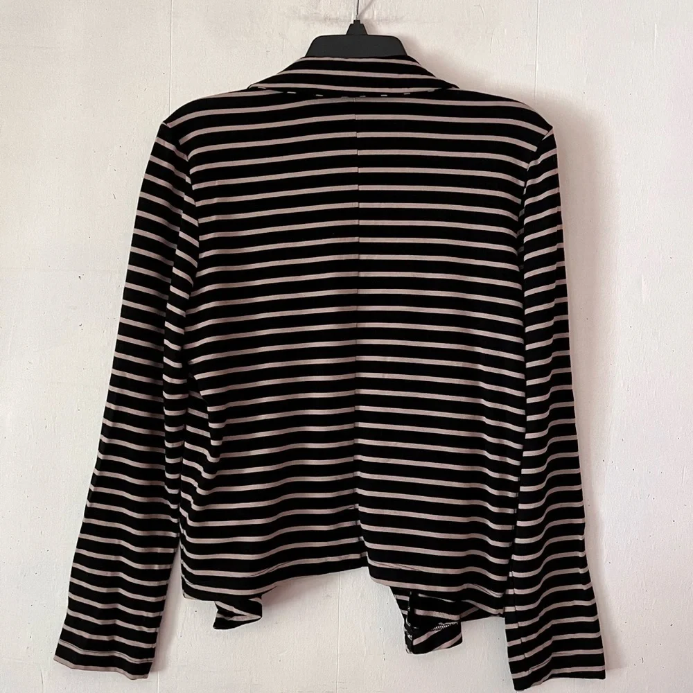 Anthropologie Dolan Left Coast Collection Open Front Striped Knit Blazer Size M
